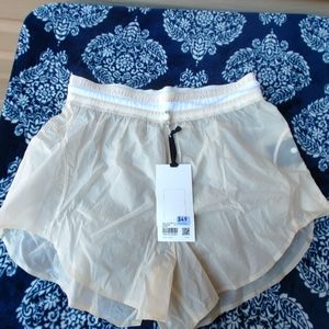 Lululemon Athletica Step Out Shorts Size 10 Sheer Beige Color
